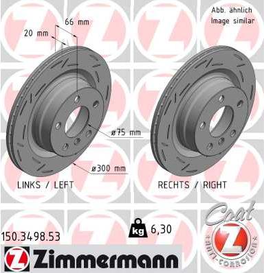 Zimmermann 150.3498.53 - Тормозной диск avtokuzovplus.com.ua