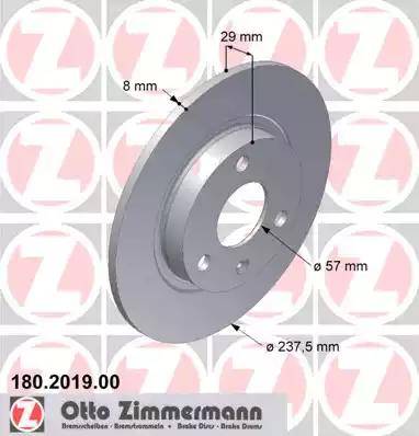 Zimmermann 180.2019.00 - Шкив коленчатого вала autodnr.net