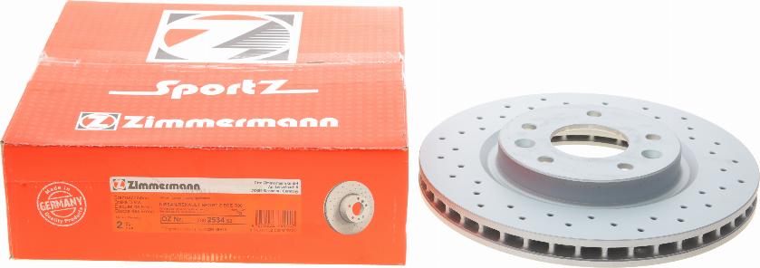 Zimmermann 200.2534.52 - Гальмівний диск autocars.com.ua