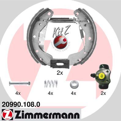 Zimmermann 20990.108.0 - Комплект тормозных колодок, барабанные autodnr.net