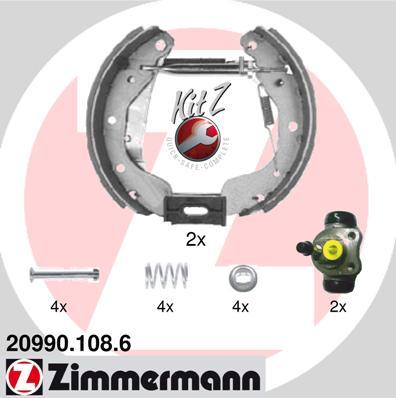 Zimmermann 20990.108.6 - Комплект гальм, барабанний механізм autocars.com.ua