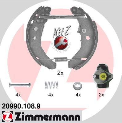 Zimmermann 20990.108.9 - Комплект гальм, барабанний механізм autocars.com.ua
