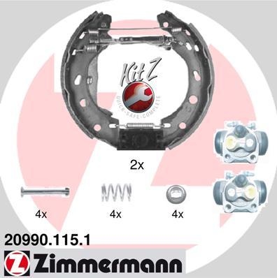 Zimmermann 20990.115.1 - Комплект тормозных колодок, барабанные avtokuzovplus.com.ua
