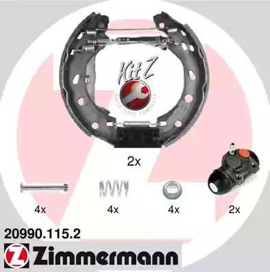 Zimmermann 20990.115.2 - Комплект тормозных колодок, барабанные autodnr.net