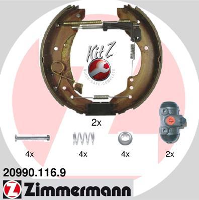 Zimmermann 20990.116.9 - Комплект тормозных колодок, барабанные avtokuzovplus.com.ua