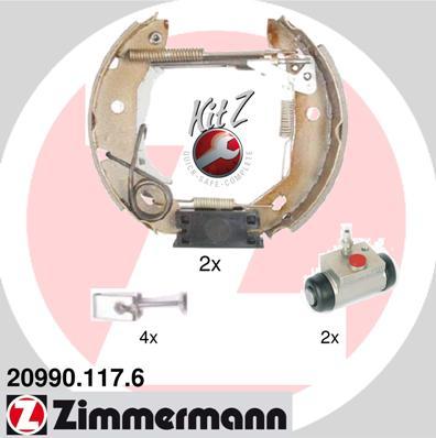 Zimmermann 20990.117.6 - Комплект гальм, барабанний механізм autocars.com.ua