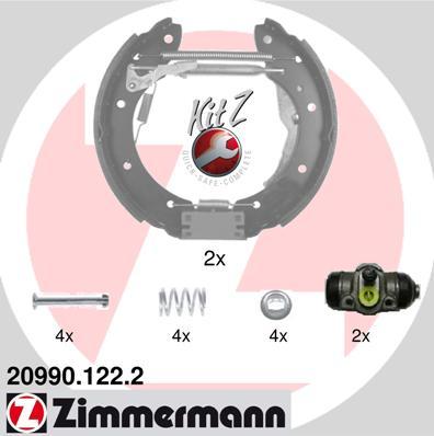 Zimmermann 20990.122.2 - Комплект тормозных колодок, барабанные avtokuzovplus.com.ua