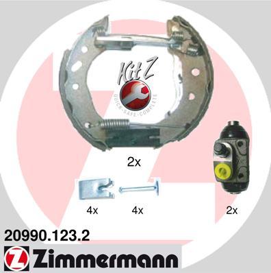 Zimmermann 20990.123.2 - Комплект тормозных колодок, барабанные autodnr.net