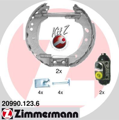 Zimmermann 20990.123.6 - Комплект гальм, барабанний механізм autocars.com.ua