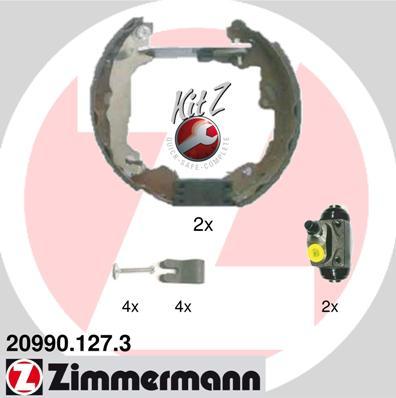 Zimmermann 20990.127.3 - Комплект гальм, барабанний механізм autocars.com.ua