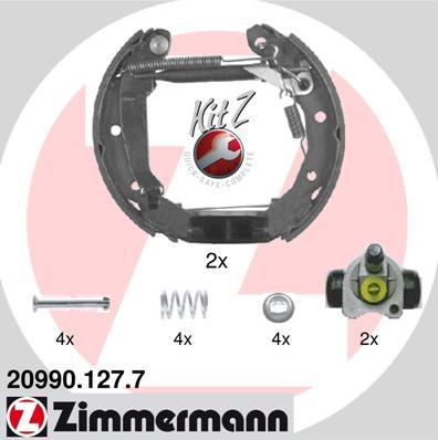 Zimmermann 20990.127.7 - Комплект гальм, барабанний механізм autocars.com.ua