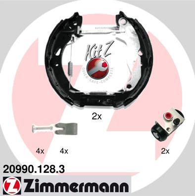 Zimmermann 20990.128.3 - Комплект тормозных колодок, барабанные avtokuzovplus.com.ua