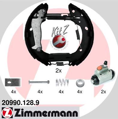 Zimmermann 20990.128.8 - Комплект гальм, барабанний механізм autocars.com.ua