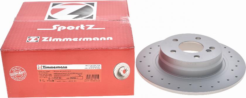 Zimmermann 400.3656.52 - Гальмівний диск autocars.com.ua