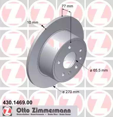 Zimmermann 430.1469.00 - Тормозной диск avtokuzovplus.com.ua