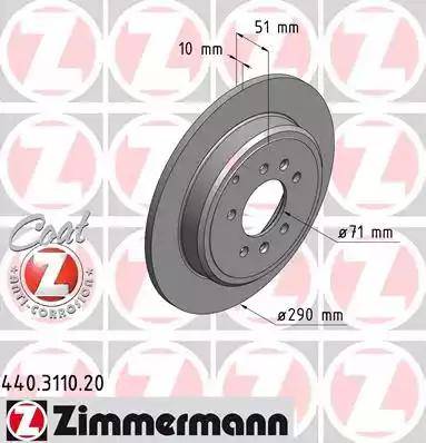 Zimmermann 440.3110.20 - Тормозной диск avtokuzovplus.com.ua