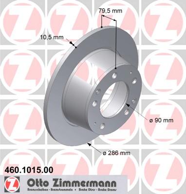 Zimmermann 460.1015.00 - Тормозной диск avtokuzovplus.com.ua