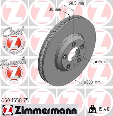 Zimmermann 460.1558.75 - Тормозной диск avtokuzovplus.com.ua