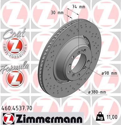 Zimmermann 460.4537.70 - Гальмівний диск autocars.com.ua