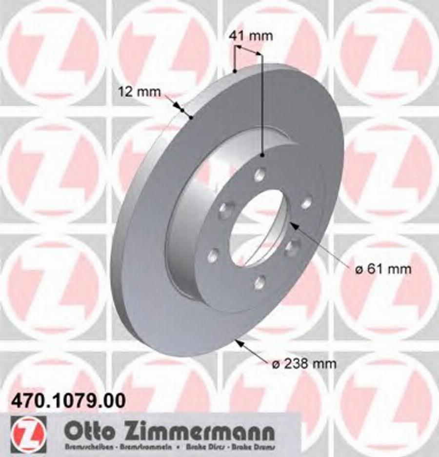 Zimmermann 470.1079.00 - Тормозной диск avtokuzovplus.com.ua