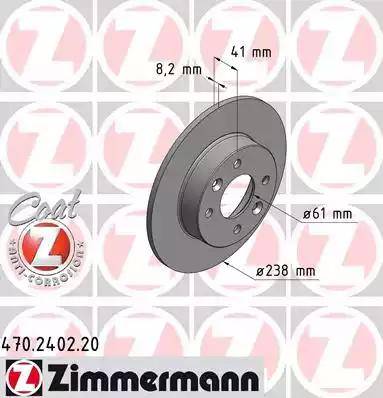 Zimmermann 470.2402.20 - Гальмівний диск autocars.com.ua