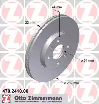 Zimmermann 470.2410.00 - Гальмівний диск autocars.com.ua