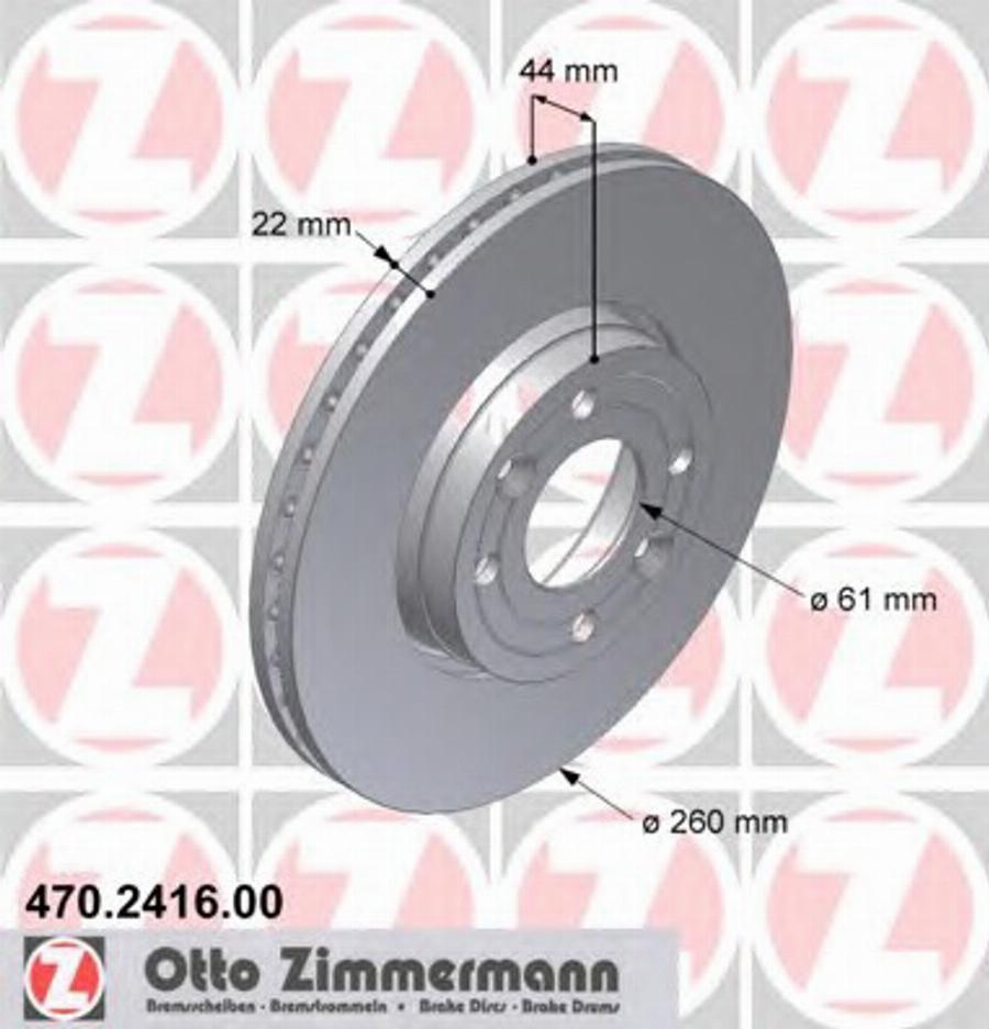 Zimmermann 470.2416.00 - Тормозной диск autodnr.net