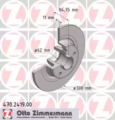 Zimmermann 470.2419.00 - Тормозной диск autodnr.net