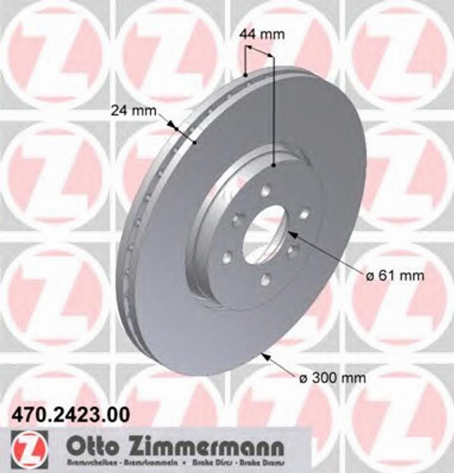 Zimmermann 470.2423.00 - Гальмівний диск autocars.com.ua