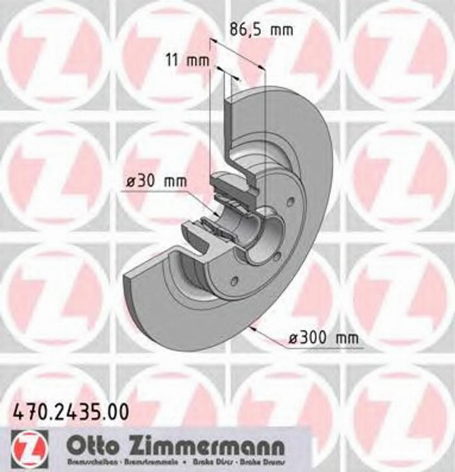 Zimmermann 470243500 - Тормозной диск autodnr.net