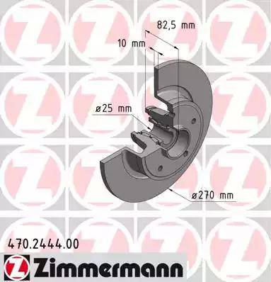 Zimmermann 470.2444.00 - Гальмівний диск autocars.com.ua