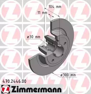 Zimmermann 470.2446.00 - Тормозной диск avtokuzovplus.com.ua