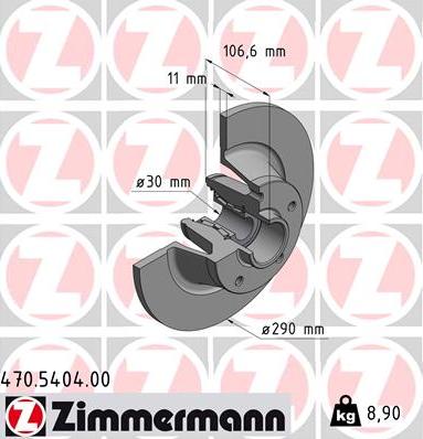 Zimmermann 470.5404.00 - Тормозной диск autodnr.net