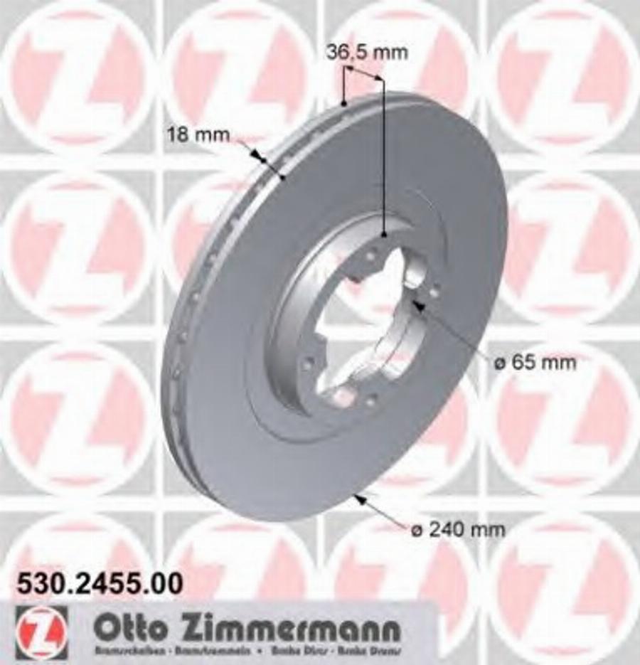 Zimmermann 530245500 - Тормозной диск avtokuzovplus.com.ua