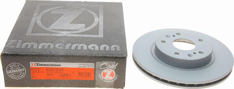 Zimmermann 540.5310.20 - Гальмівний диск autocars.com.ua