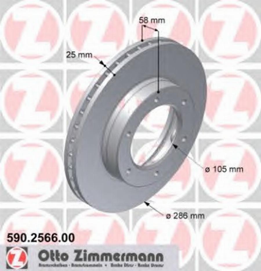 Zimmermann 590256600 - Тормозной диск avtokuzovplus.com.ua