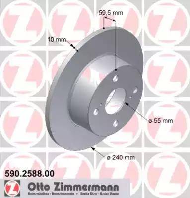 Zimmermann 590.2588.00 - Гальмівний диск autocars.com.ua