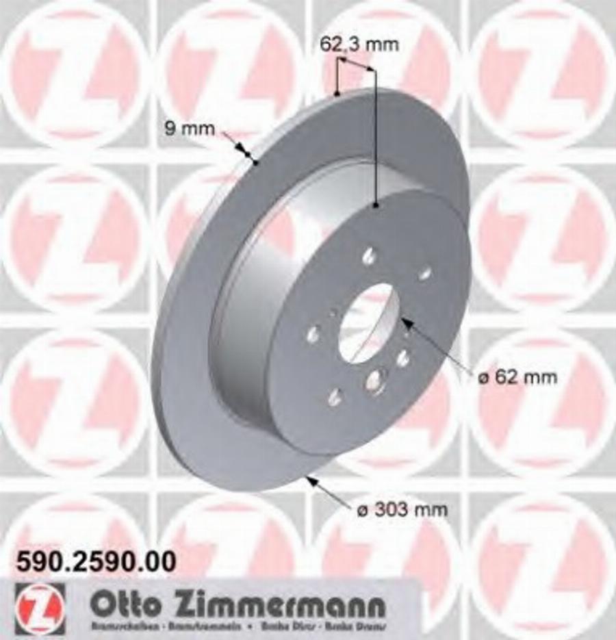 Zimmermann 590.2590.00 - Тормозной диск avtokuzovplus.com.ua