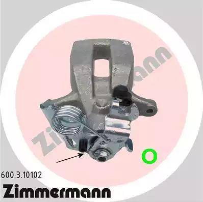 Zimmermann 600.3.10102 - Гальмівний супорт autocars.com.ua