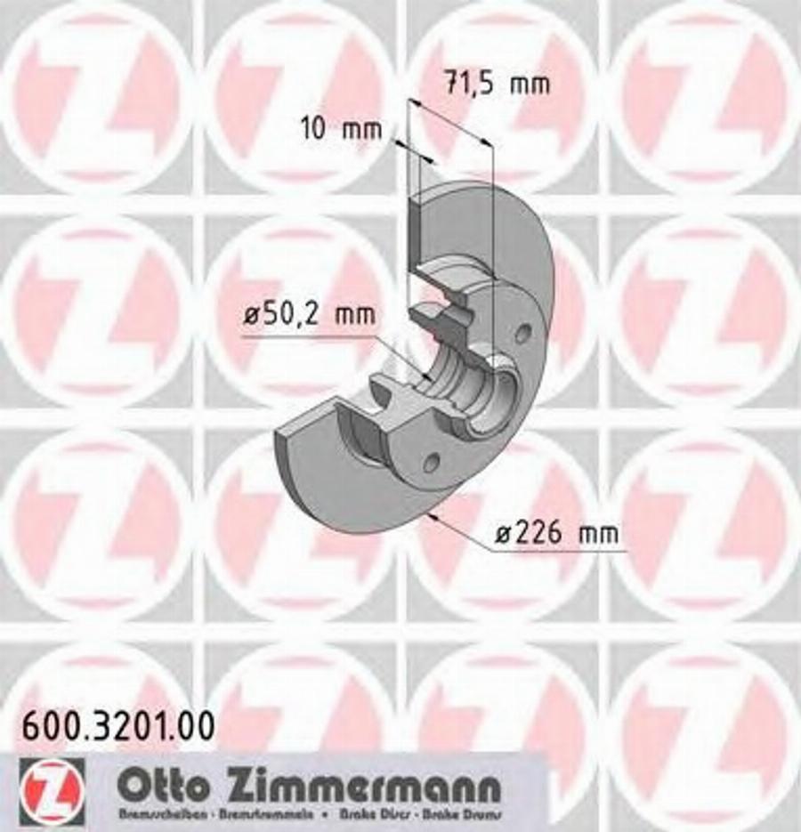 Zimmermann 600 3201 00 - Тормозной диск avtokuzovplus.com.ua