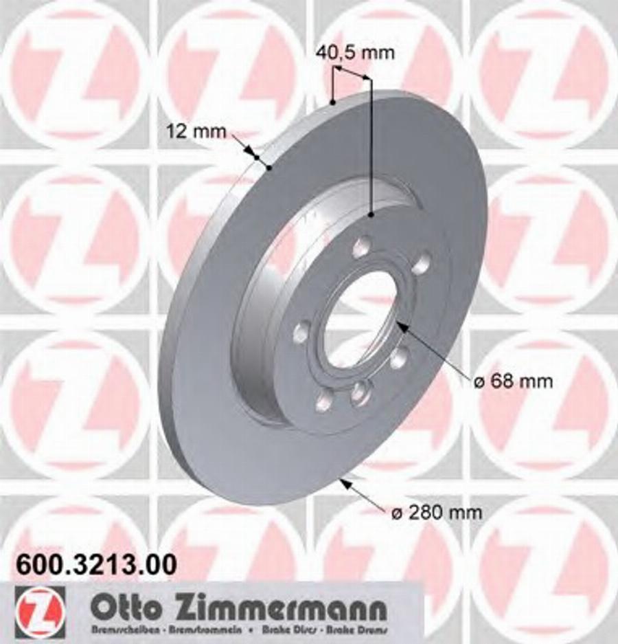 Zimmermann 600 3213 00 - Тормозной диск autodnr.net