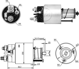 ZM ZM 1-497 - Тяговое реле, стартер avtokuzovplus.com.ua