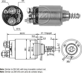 ZM ZM-1545 - Тягове реле, стартер autocars.com.ua