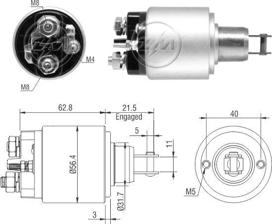 ZM ZM 1-579 - Тяговое реле, стартер avtokuzovplus.com.ua