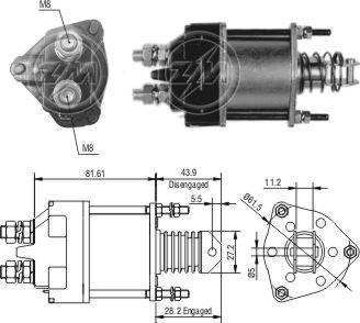 ZM ZM1650 - Тяговое реле, стартер avtokuzovplus.com.ua