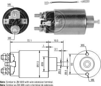 ZM ZM1699 - Тягове реле, стартер autocars.com.ua