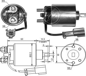 ZM ZM-1719 - Тягове реле, стартер autocars.com.ua