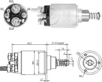 ZM ZM1732 - Тягове реле, стартер autocars.com.ua