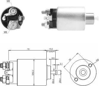 ZM ZM 2-392 - Тягове реле, стартер autocars.com.ua