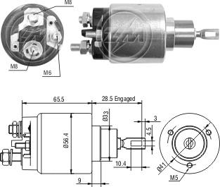 ZM ZM-2473 - Тяговое реле, стартер avtokuzovplus.com.ua